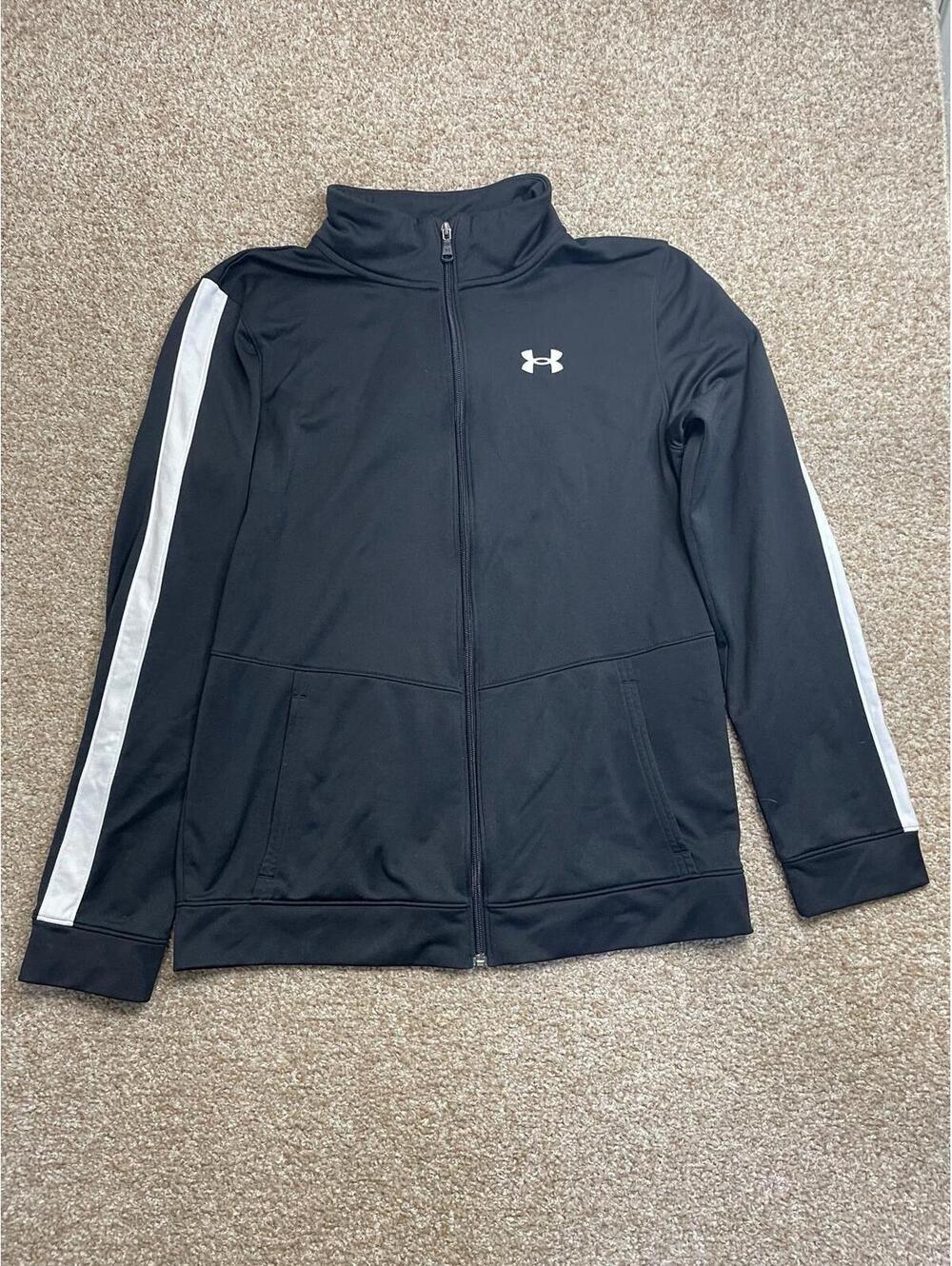 Under Armour Twister Jacket Mens XL Fitted Black Zip Long Sleeve Jersey